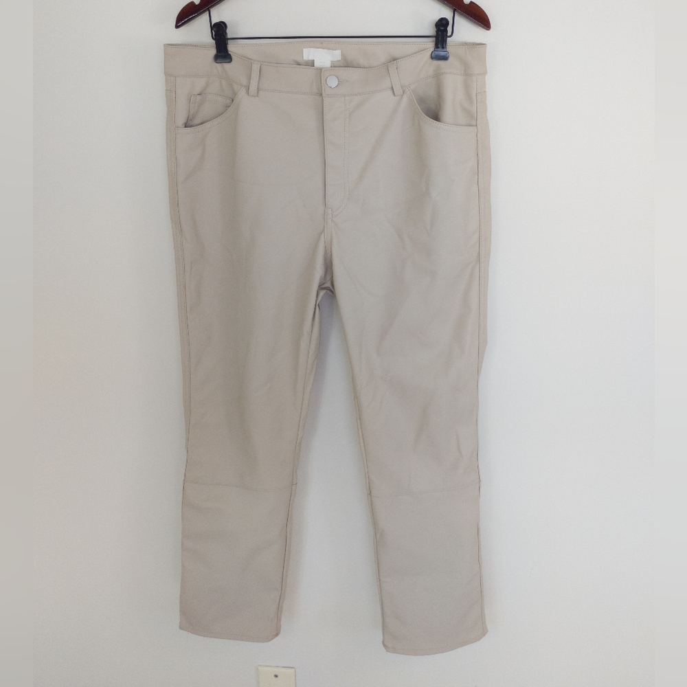 H&M Faux Leather High Rise Pants Size 14